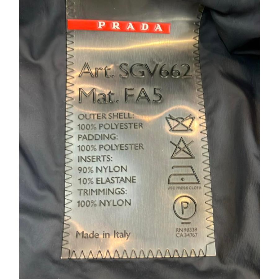 美品 00s Lサイズ PRADA トラックジャケット ストレッチ ラバーロゴ プラダスポーツ 中綿ナイロンジャケット トラックジャケット