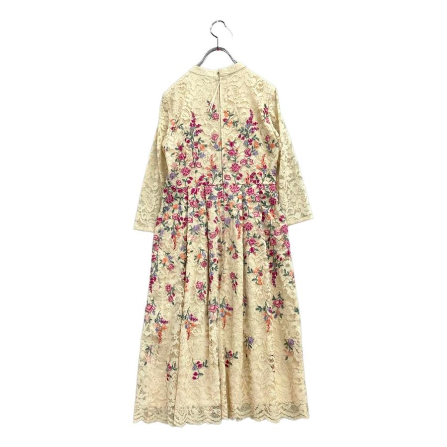 ローズティアラ 長袖ワンピース 花柄 総レース 51016-901 レディース