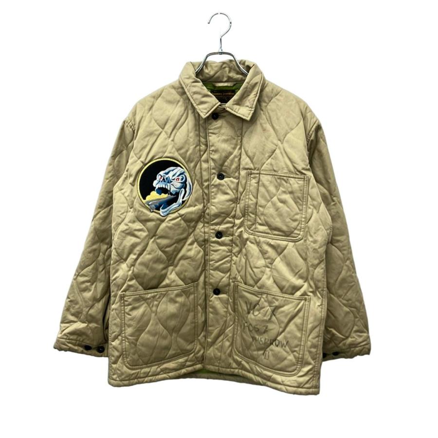 フェローズ ミリタリージャケット 中綿 キルティング パッチ 裏地カモフラ 22AW QUILTING MILITARY JACKET 22W-PVC-7J メンズ SIZE 40 (M) Pherrow's フェローズ ミリタリージャケット 中綿 キルティング パッチ 裏地