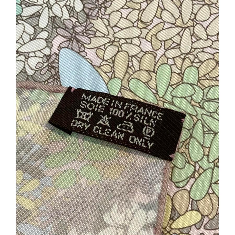 美品 エルメス スカーフ シルク カレ90 100% 花の捧げ物 OFFRANDES D