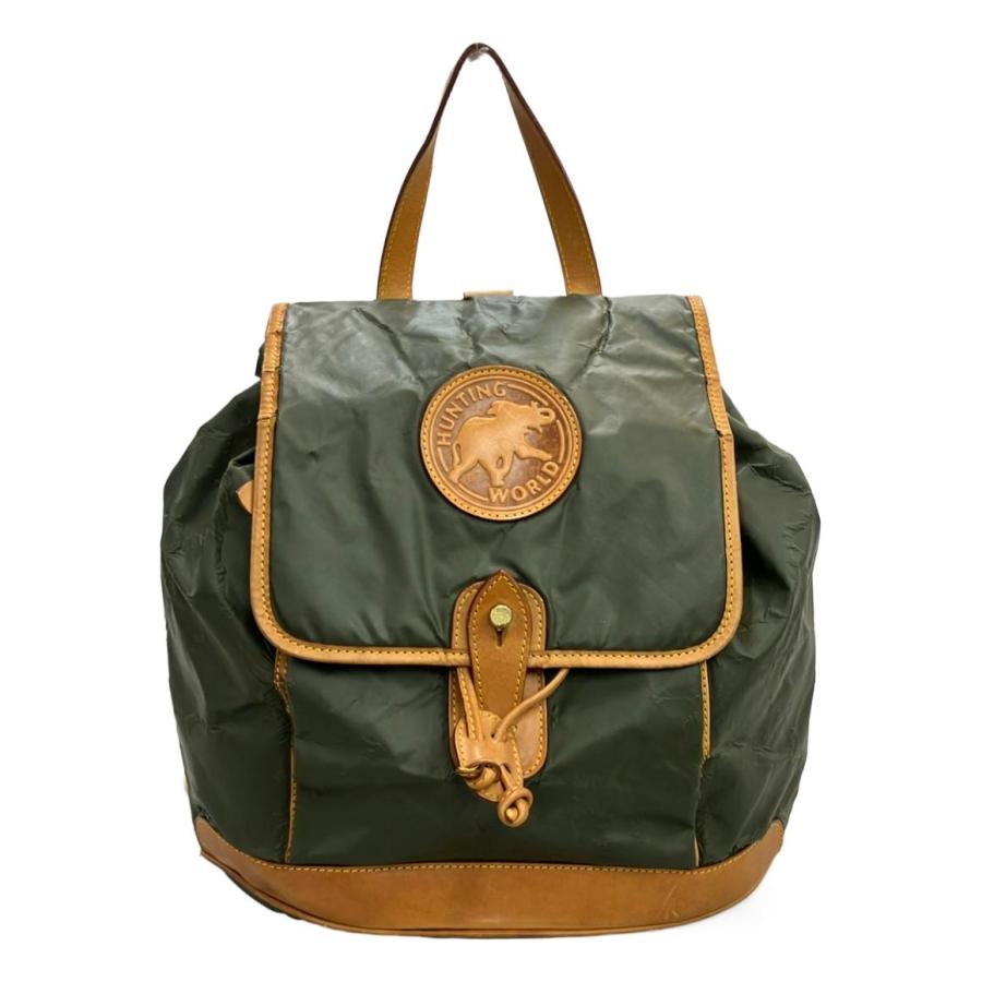 【希少】ハンティングワールド　ショルダー　リュック　バチュークロス　レザー 訳あり ハンティングワールド リュック バチュークロス レザー