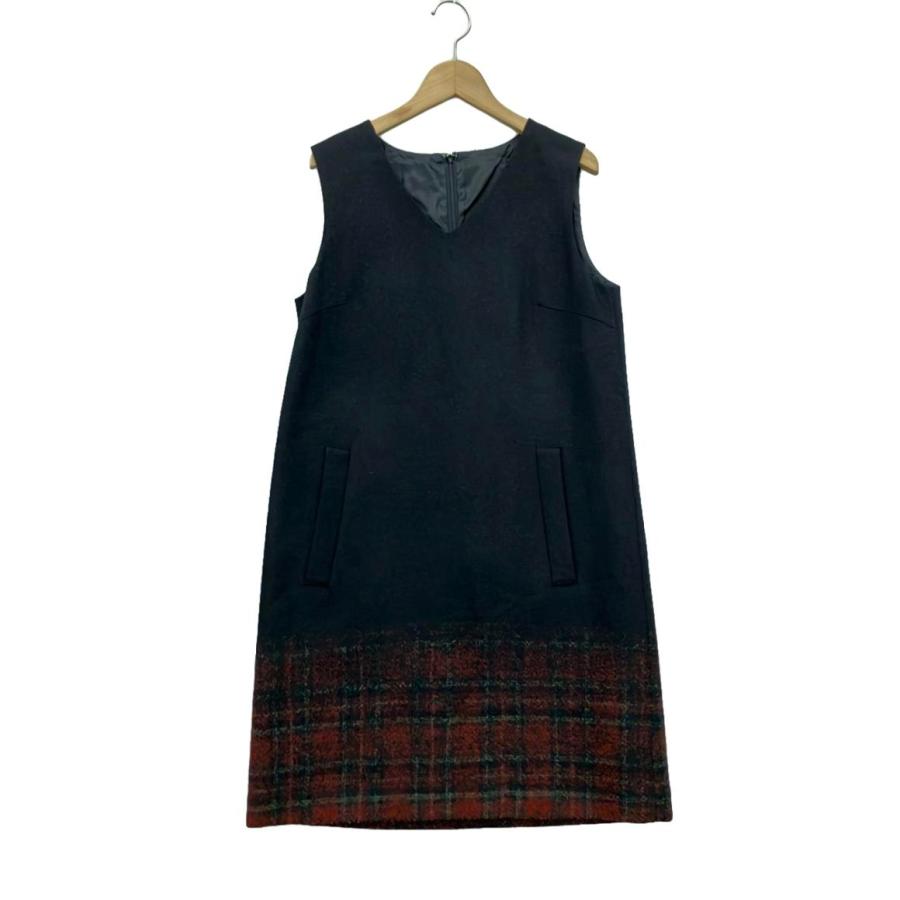 未使用タグ付きLOULOU WILLOUGHBY チェックノースリーブワンピース 美品 ルルウィルビー ノースリーブワンピース チェック レディース