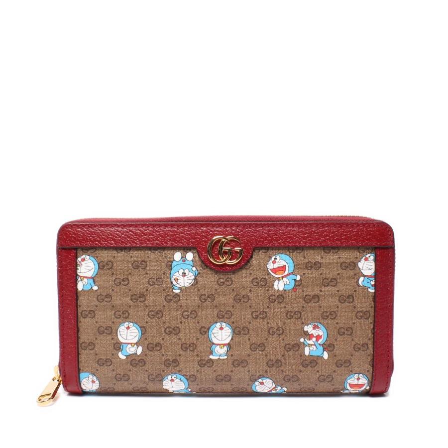 美品 グッチ ラウンドファスナー長財布 ミニGGスプリーム キャンバス