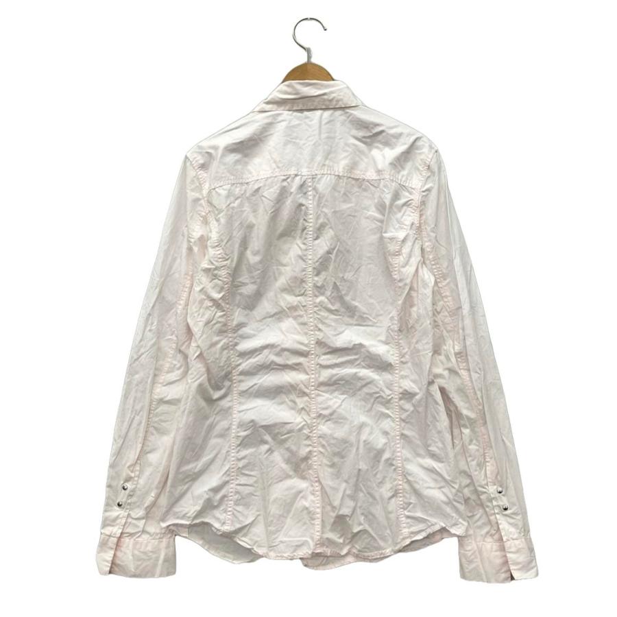 ダブルジェイケイ 長袖シャツ シワ加工 フックボタン メンズ SIZE S (S
