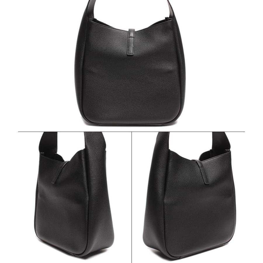 SAINT LAURENT ブラックレザーショルダーバッグ SAINT LAURENT ル・サンカセット ラージ ショルダーバッグ