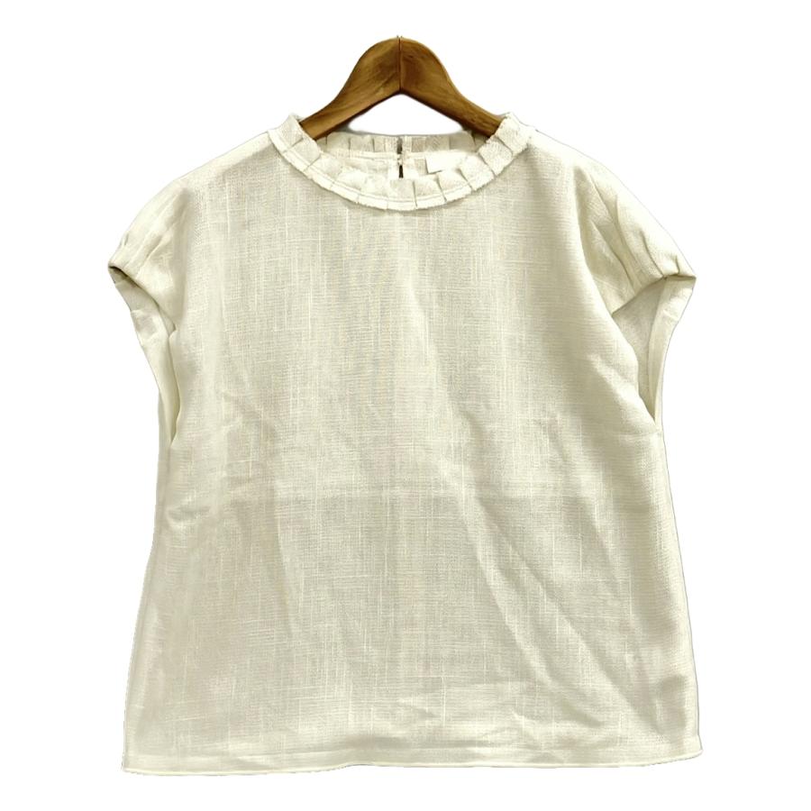 【Ballsey】カラミフリルスリーブブラウス 新品 Mサイズ ホワイト 白 BALLSEY（ボールジィ）の「カラミ フリルスリーブブラウス