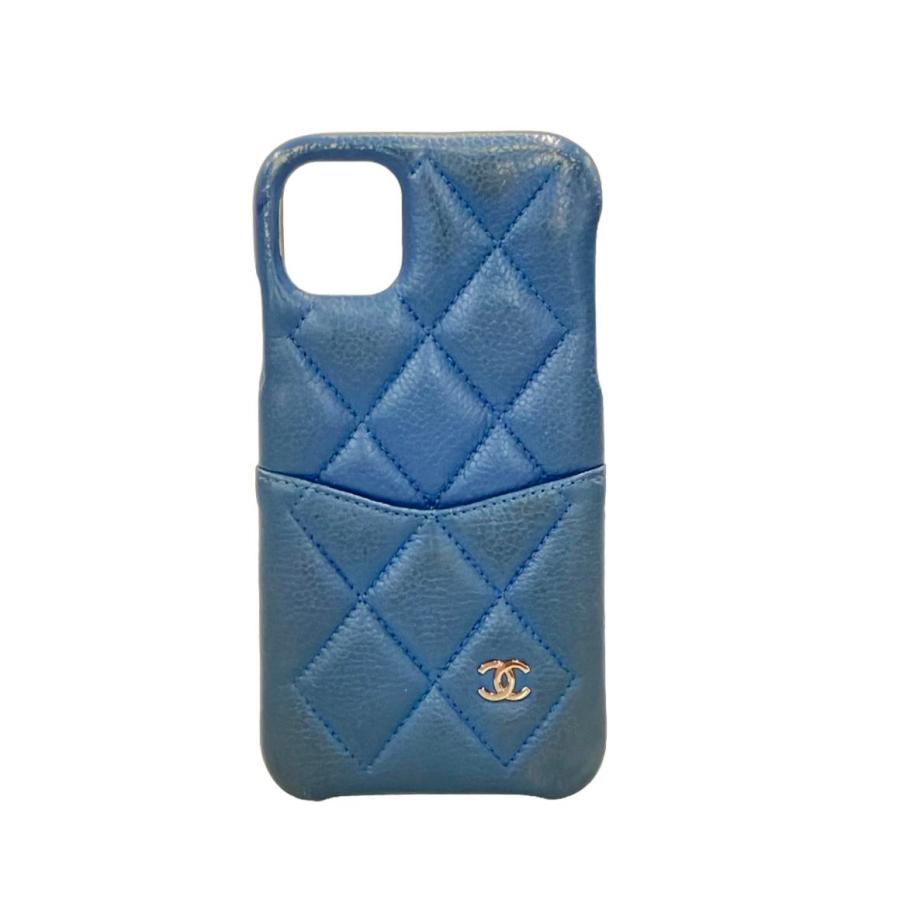 シャネル　マトラッセ キャビアスキン ココマーク iPhone 11Proケース CHANEL シャネル マトラッセ ココマーク iPhoneケース