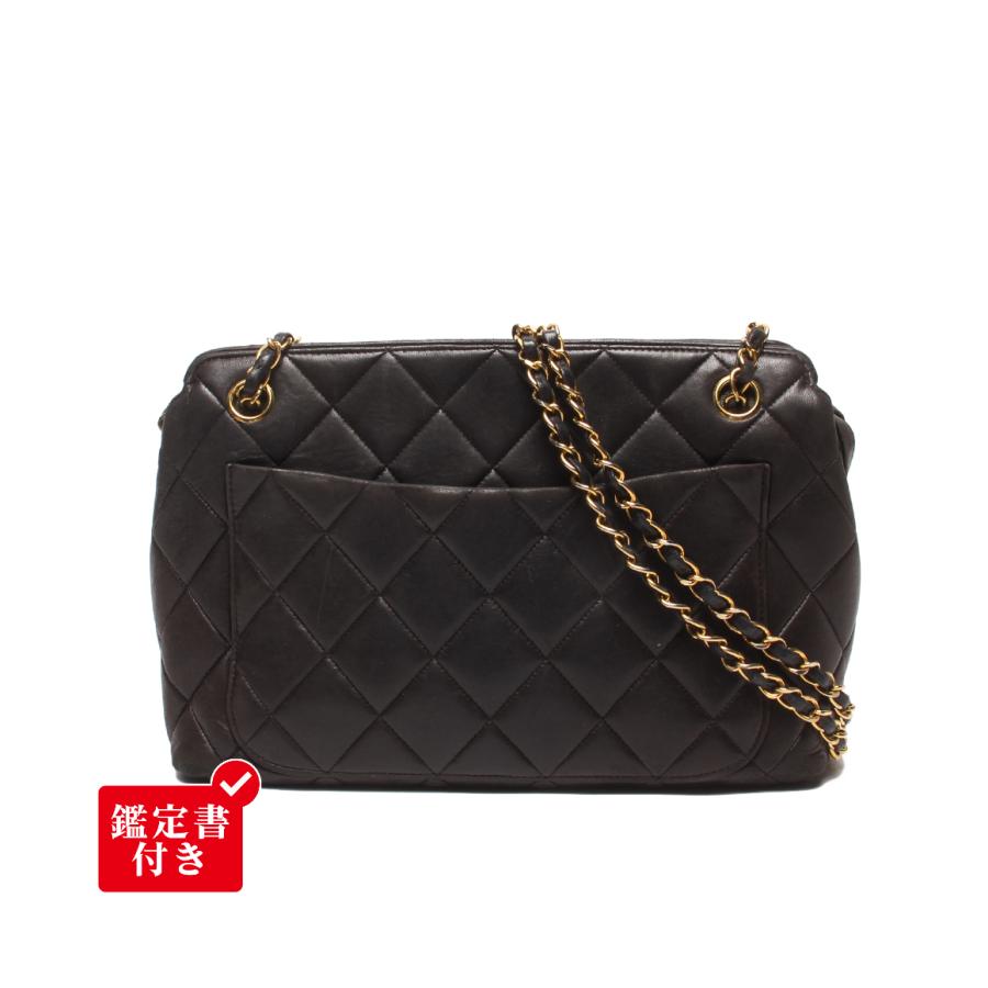 シャネル チェーンショルダーバッグ 肩掛け ラムスキン ゴールド金具 マトラッセ レディース CHANEL 중고
