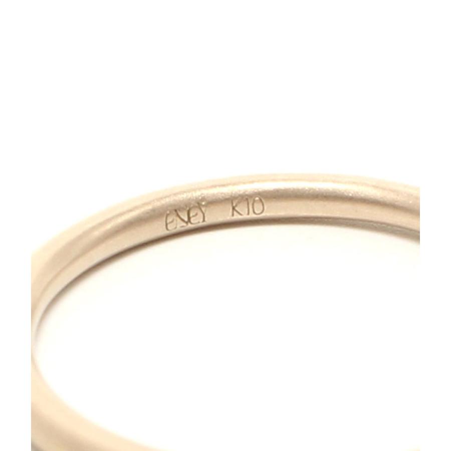 美品 エネイ リング 指輪 K10 ダイヤ レディース SIZE 9号 ENEY 中古