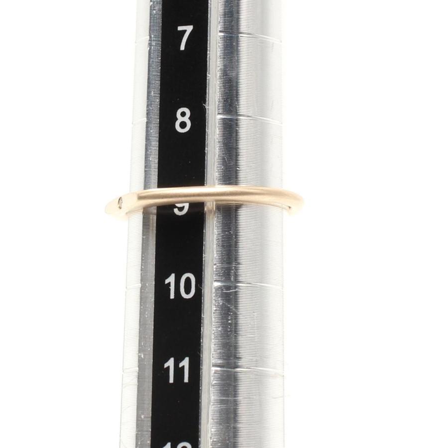 【美品】日本製 ENEY アネイ サーフェス K10 YG ダイヤ リング 9号 美品 エネイ リング 指輪 K10 ダイヤ レディース SIZE 9号 ENEY 中古