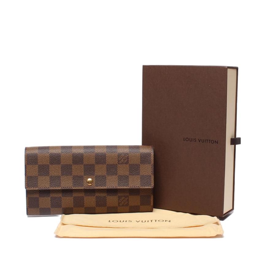 美品 ルイ・ヴィトン 長財布 ポルトフォイユ サラ ダミエ N61734