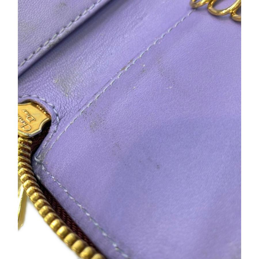 ディオール　6連キーケース　ネイビー クリスチャンディオール エナメル6連キーケース レディース