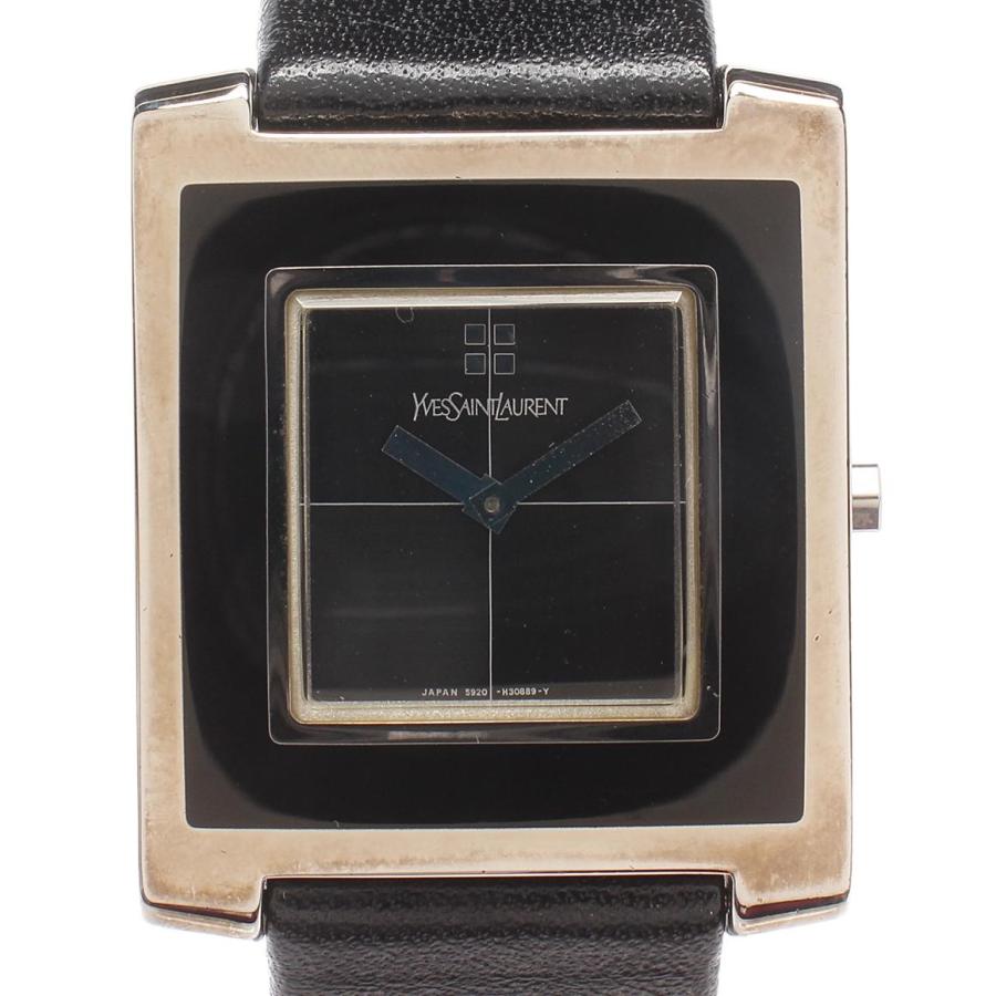 イヴ・サンローラン 腕時計 クオーツ ブラック 5920-H18300Y