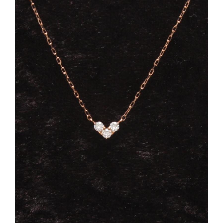 美品 ヨンドシー ネックレス K10 ハートモチーフ レディース 4℃ 中古 