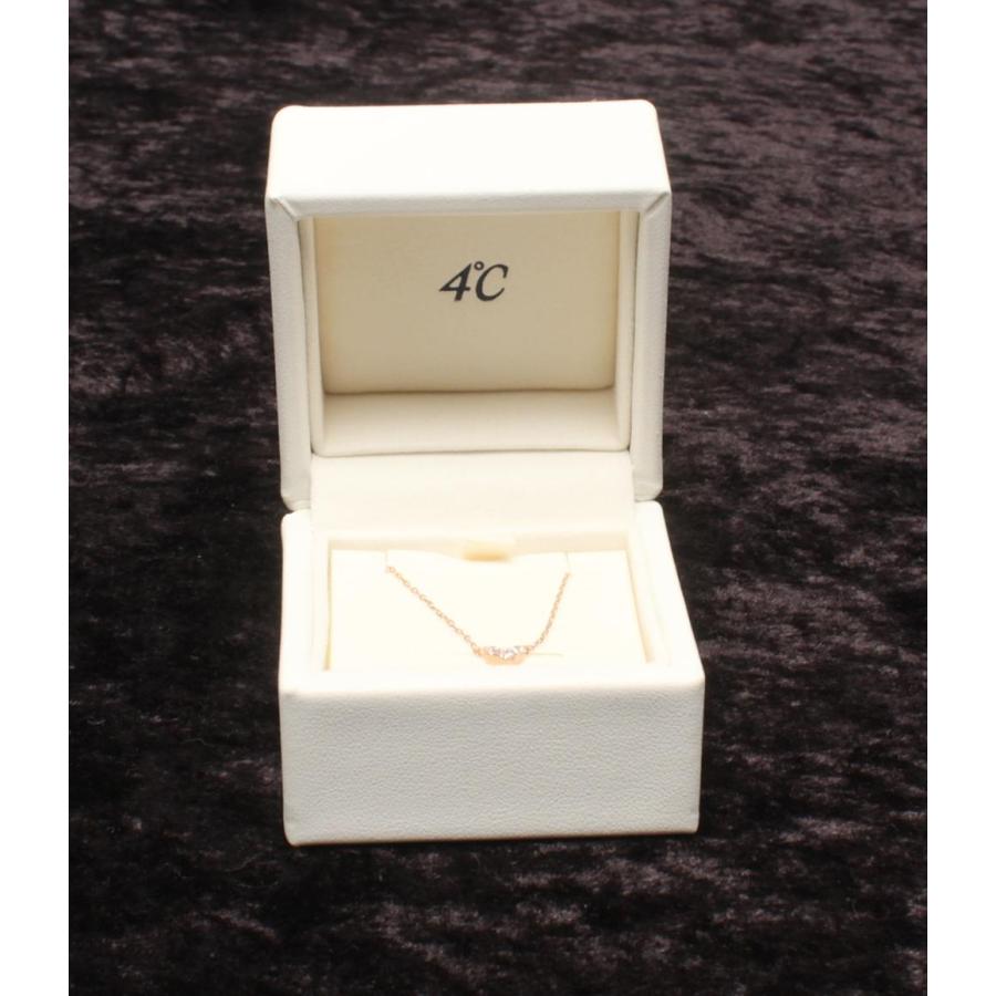 美品 ヨンドシー ネックレス K10 ハートモチーフ レディース 4℃ 中古