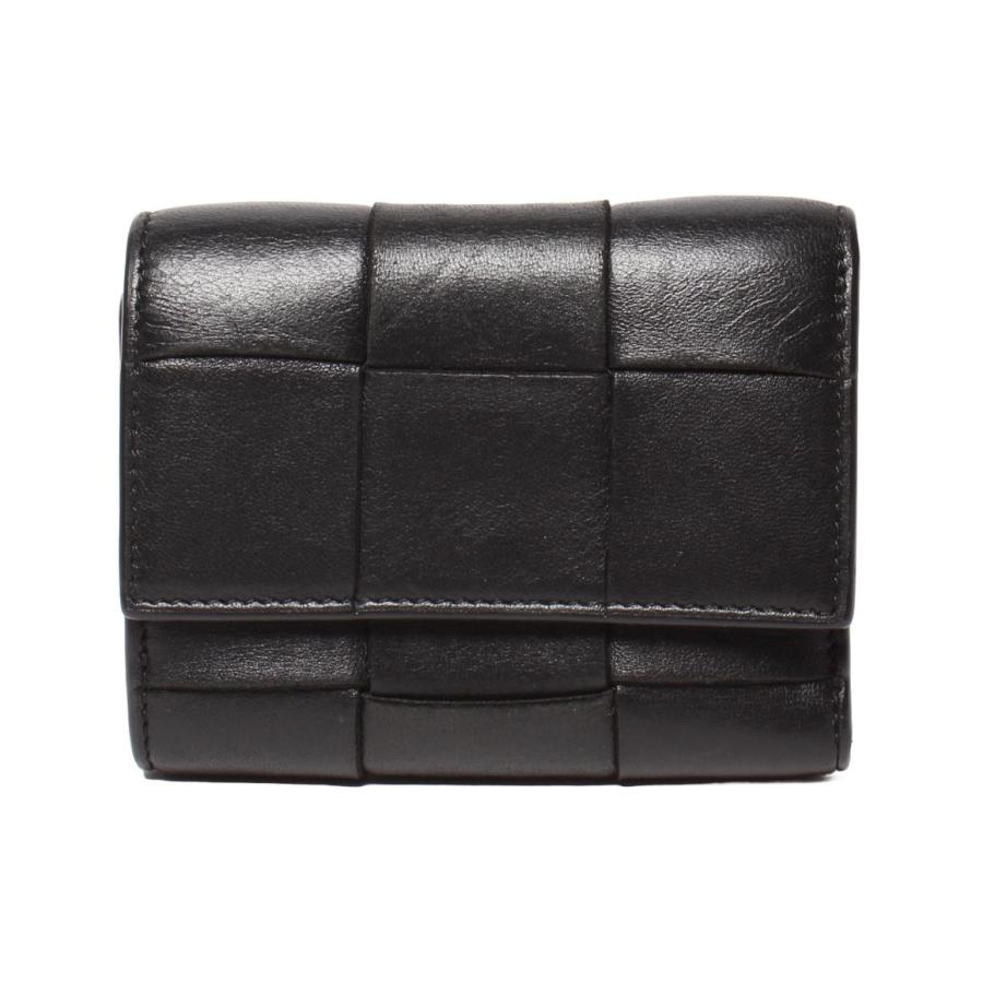 中古】 ボッテガ・ヴェネタ 三つ折り財布 マキシイントレチャート ユニ  