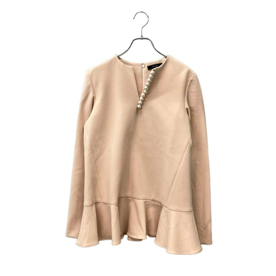 ヨーコチャン yokochan 白トップス ペプラム 美品】ヨーコチャン YOKO CHAN ペプラム 半袖 大きいサイズ 白 40