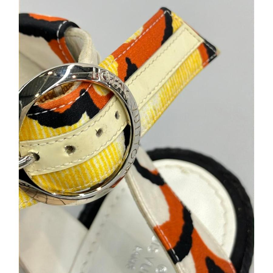 ルイヴィトン アンクル ストラップ ヒール サンダル37.5 (24cm相当) LOUIS VUITTON ルイヴィトン/アンクルストラップヒールサンダル