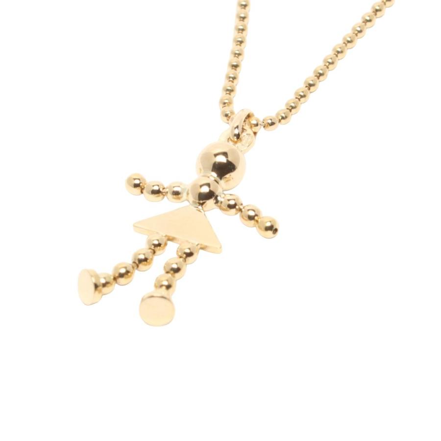 美品 ウノアエレ ネックレス K18 ドールモチーフ 人形モチーフ 女の子