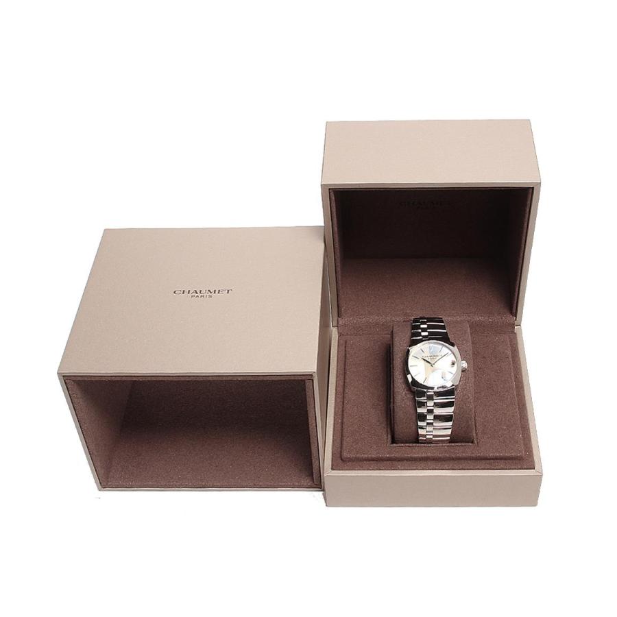 ショーメ 腕時計 デイト ミスダンディ 自動巻き シルバー W1166029K