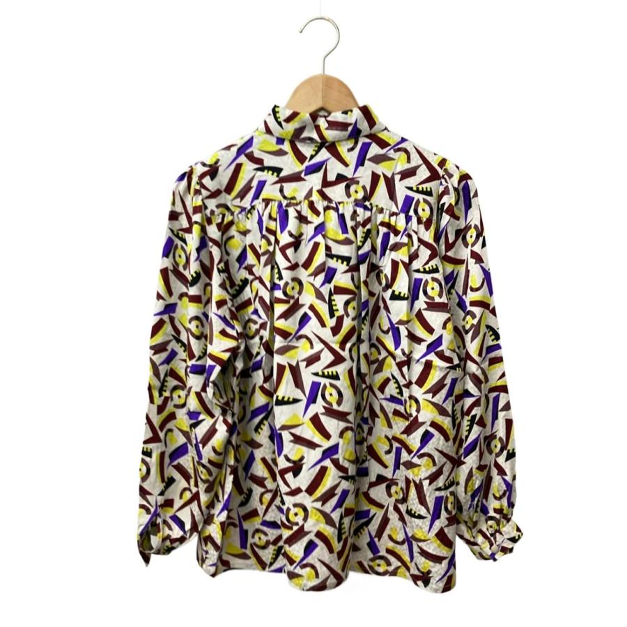 クリスチャンディオール 長袖シャツ ボウタイ 総柄 レディース SIZE M 