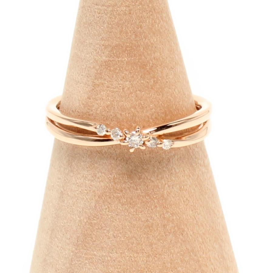 Canal 4℃ K10 WG リング 指輪 ダイヤ付き サイズ6 カナルヨンドシー