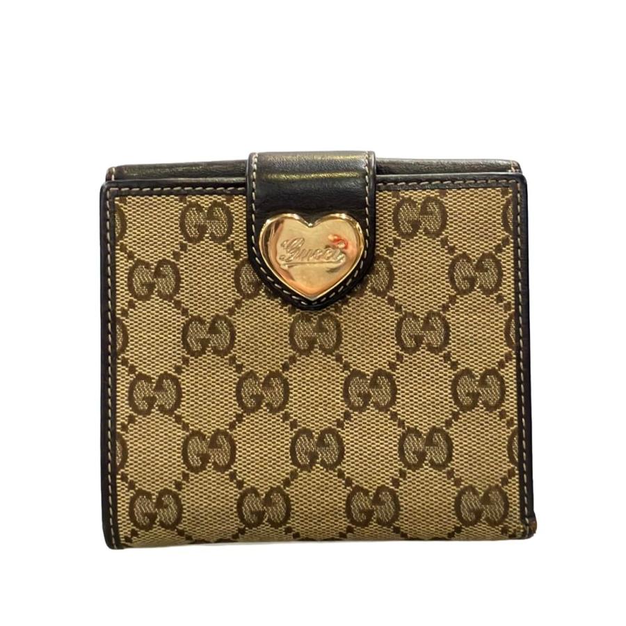送料込み！ 未使用品 GUCCI コンパクト財布 Wホック財布 261 GUCCI グッチ Wホック財布 二つ折り コンパクトサイズ