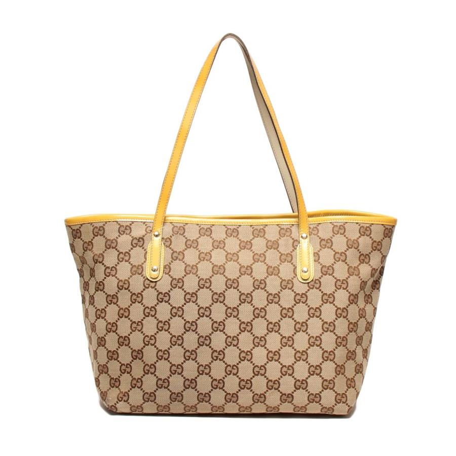【美品】グッチ GUCCI トートバッグ ベージュ GG キャンバス イエロー グッチ トートバッグ GGキャンバス 212374 001013 レディース GUCCI