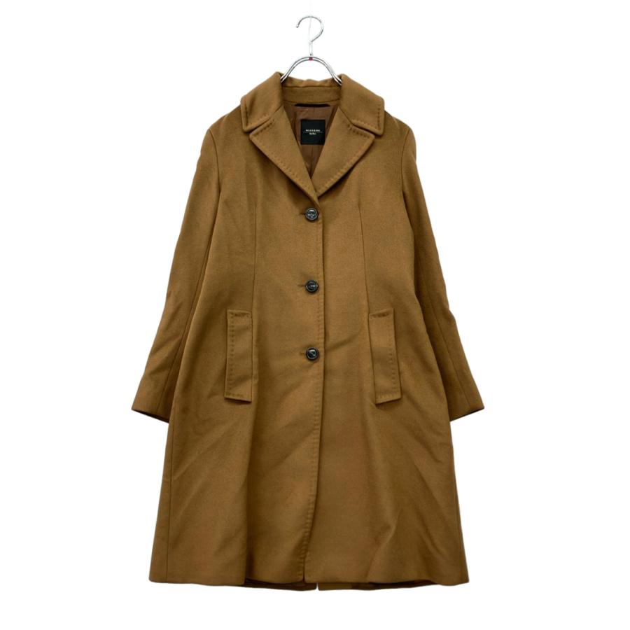 【美品】MaxMara マックスマーラ チェスターコート ロングコート キャメル ウィークエンド マックスマーラ チェスターコート ロングコート ウール
