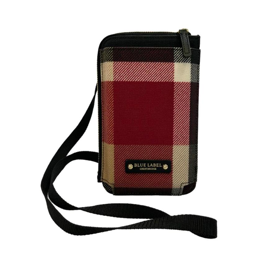 美品 ブルーレーベルクレストブリッジ スマホショルダーケース