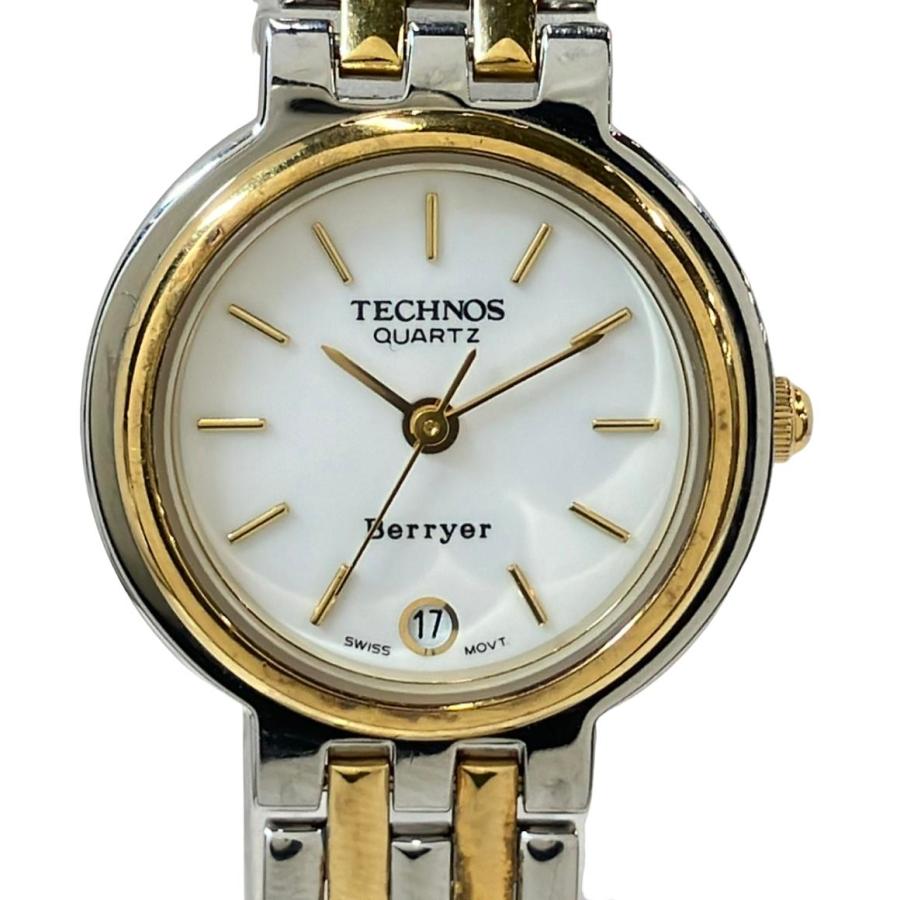 テクノス 腕時計 クオーツ ホワイト レディース TECHNOS 中古