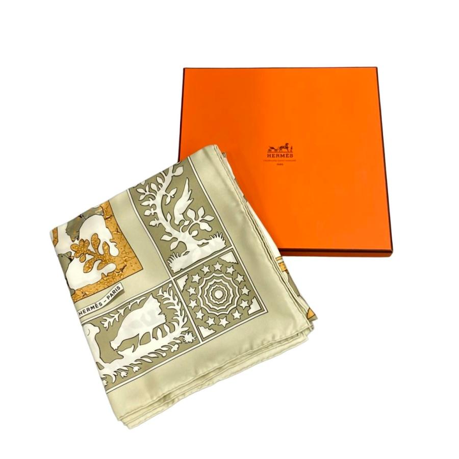 【美品】HERMES カレ90 アーリーアメリカン シルク100%スカーフ エルメス スカーフ シルク100% カレ90 EARLY AMERICA レディース
