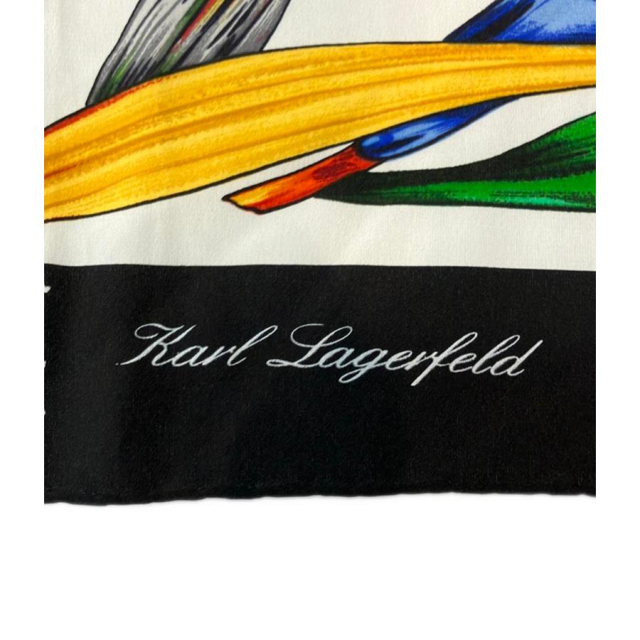 【未使用】限定 KARL LAGERFELD スカーフ カールラガーフェルド カールラガーフェルド スカーフ シルク100% レディース KARL