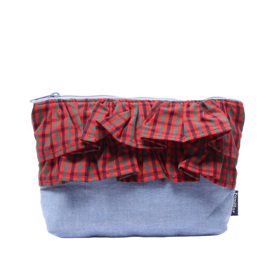 美品 ファミリア フリルポーチ レディース Familiar 中古 : Rehello by