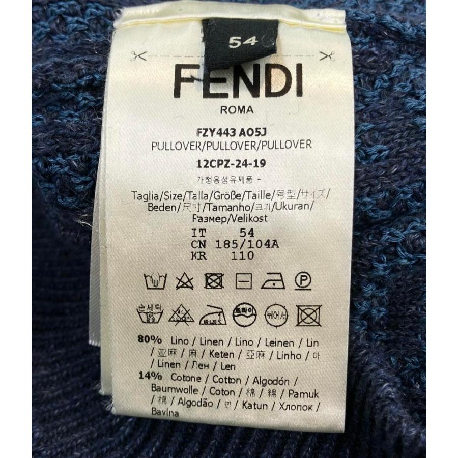 美品 フェンディ 半袖ニット ズッカ FZY443AO5J メンズ SIZE 54 (XXL