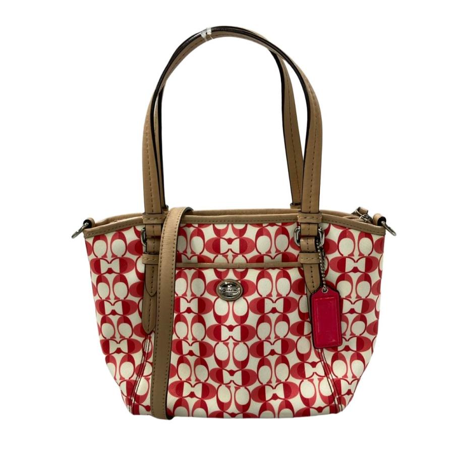 コーチ 2WAY ハンドバッグ ショルダーバッグ 斜め掛け シグネチャー  