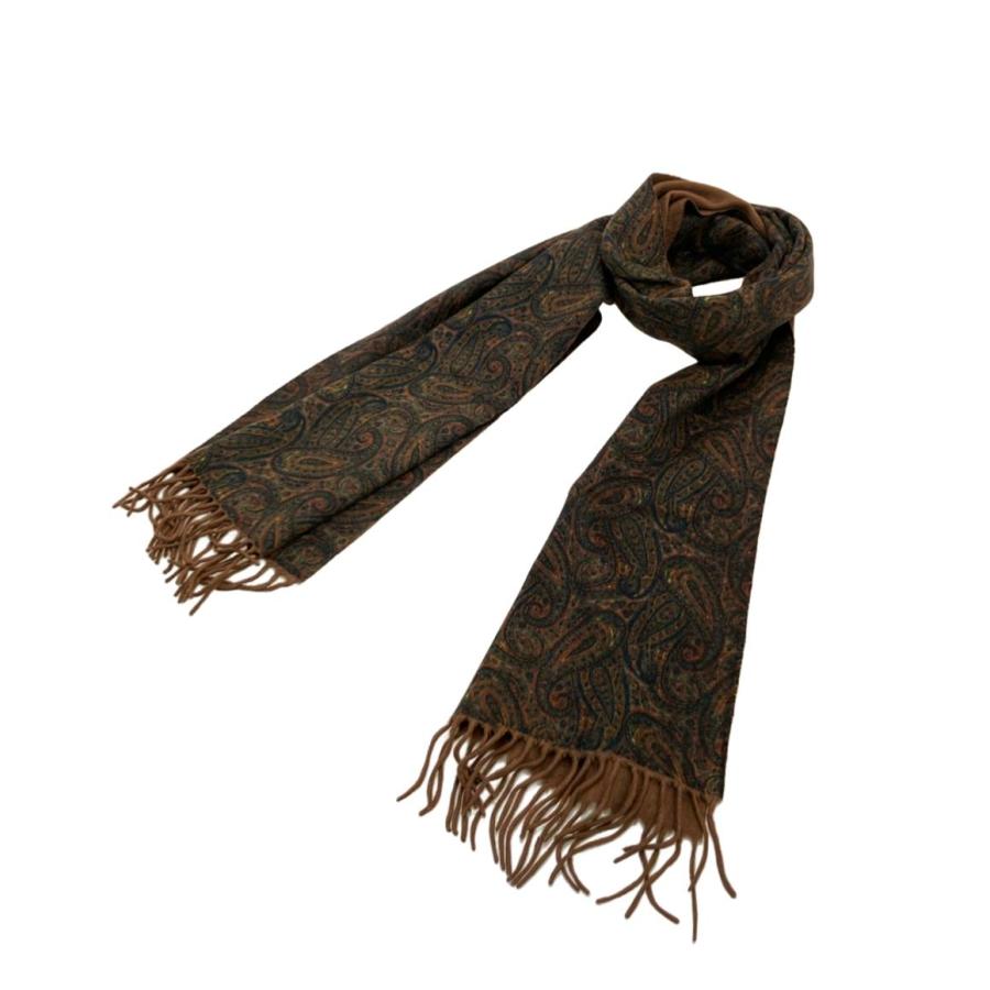 美品 ストール カシミヤ100% ペイズリー柄 レディース LORO PIANA 美品 ストール カシミヤ100% ペイズリー柄 レディース LORO PIANA 中古
