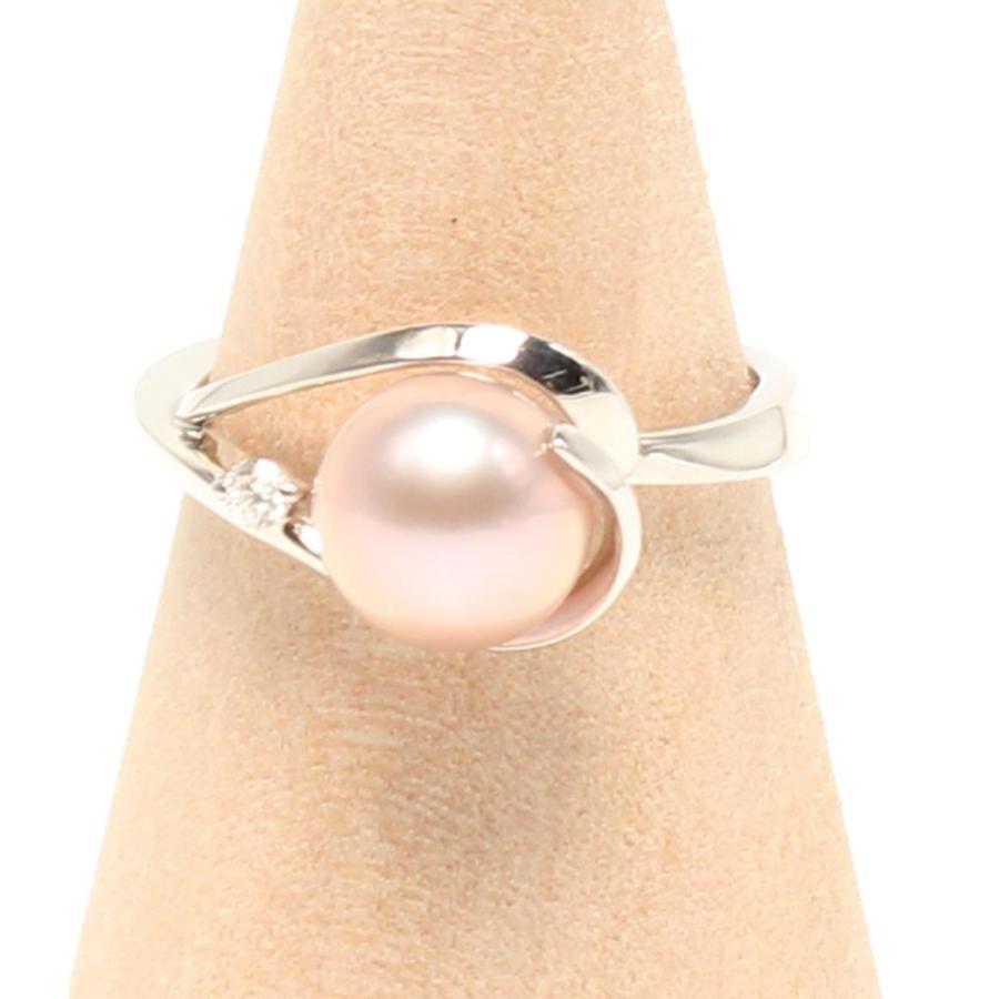 美品 スタージュエリー リング 指輪 SV925 パール 7mm ダイヤ 0.02ct レディース SIZE 7号 STAR JEWELRY 中古 | 
