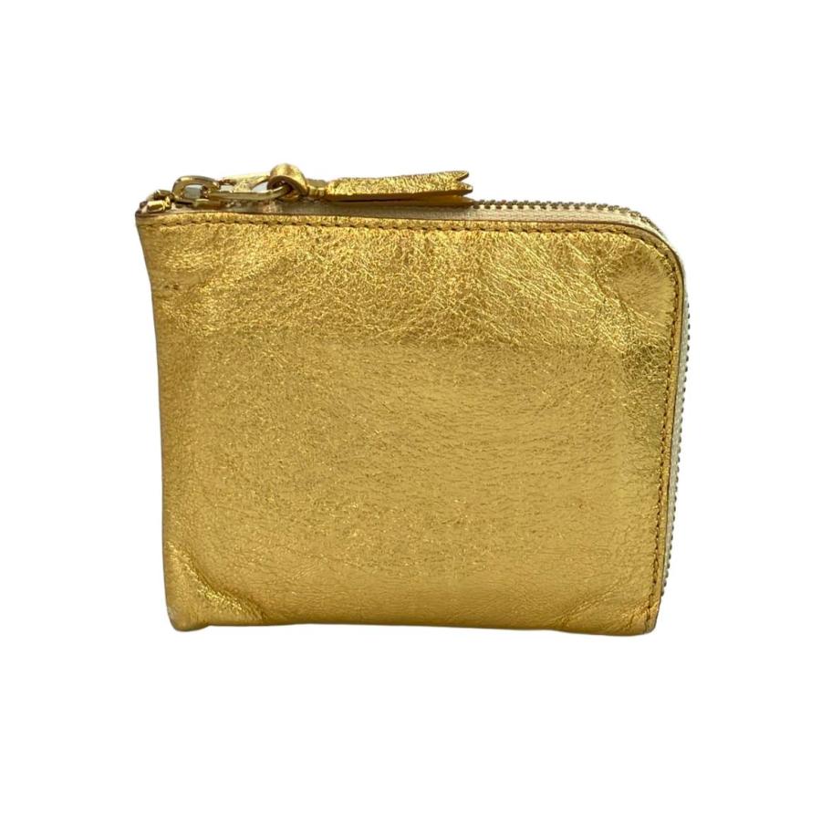 未使用 COMME des GARCONS ギャルソン ゴールド L字 ミニ財布 コムデギャルソン L字ファスナーミニ財布 ユニセックス COMME