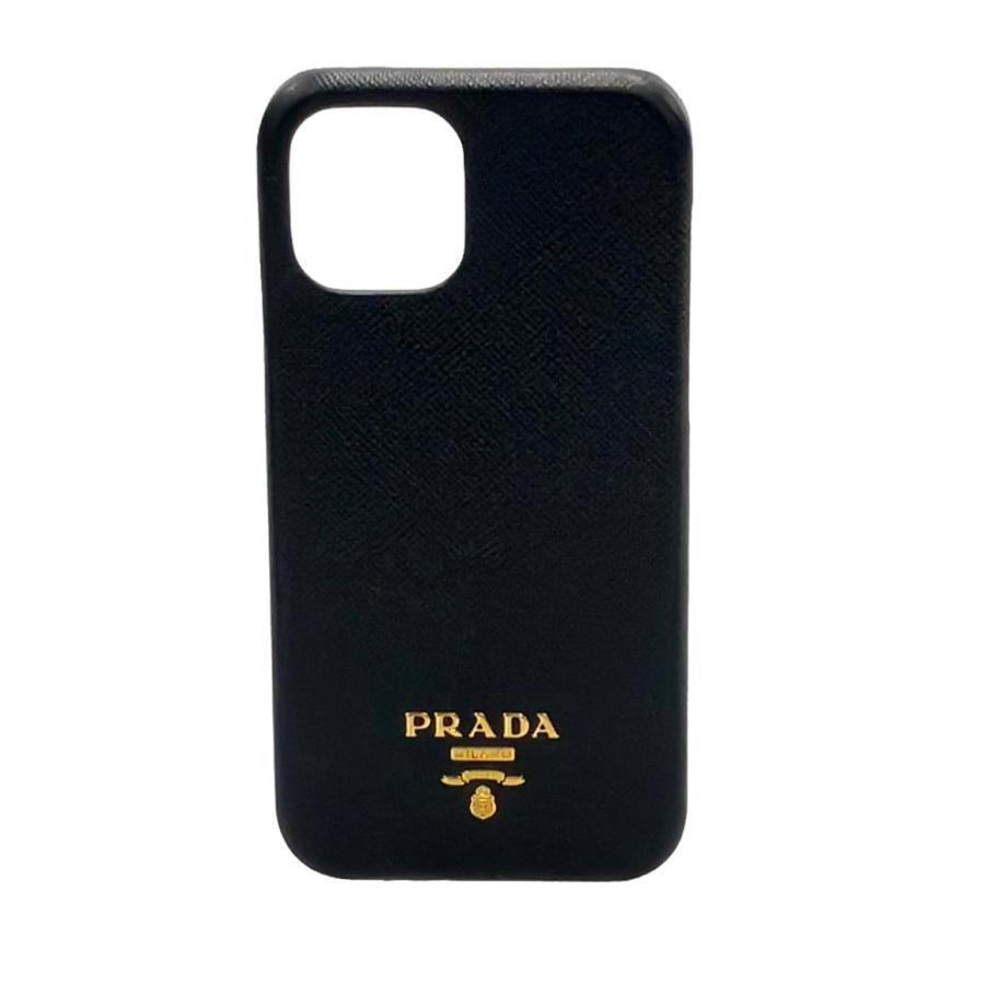 りす　　　⭐︎お値下げ中⭐︎PRADA iPhone15 ケース ブラック ブラック サフィアーノレザー iPhone 15 Pro用カバー | PRADA