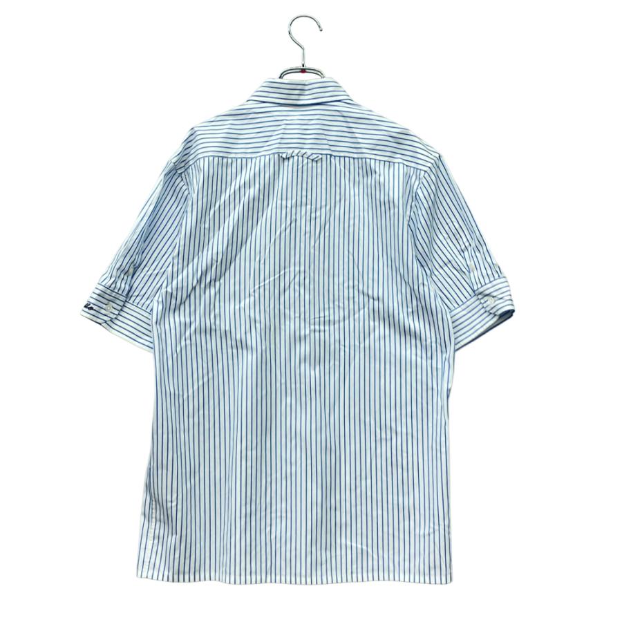 美品 マディソンブルー 半袖シャツRELAXED FIT SH P.STRIPE MB231-5020
