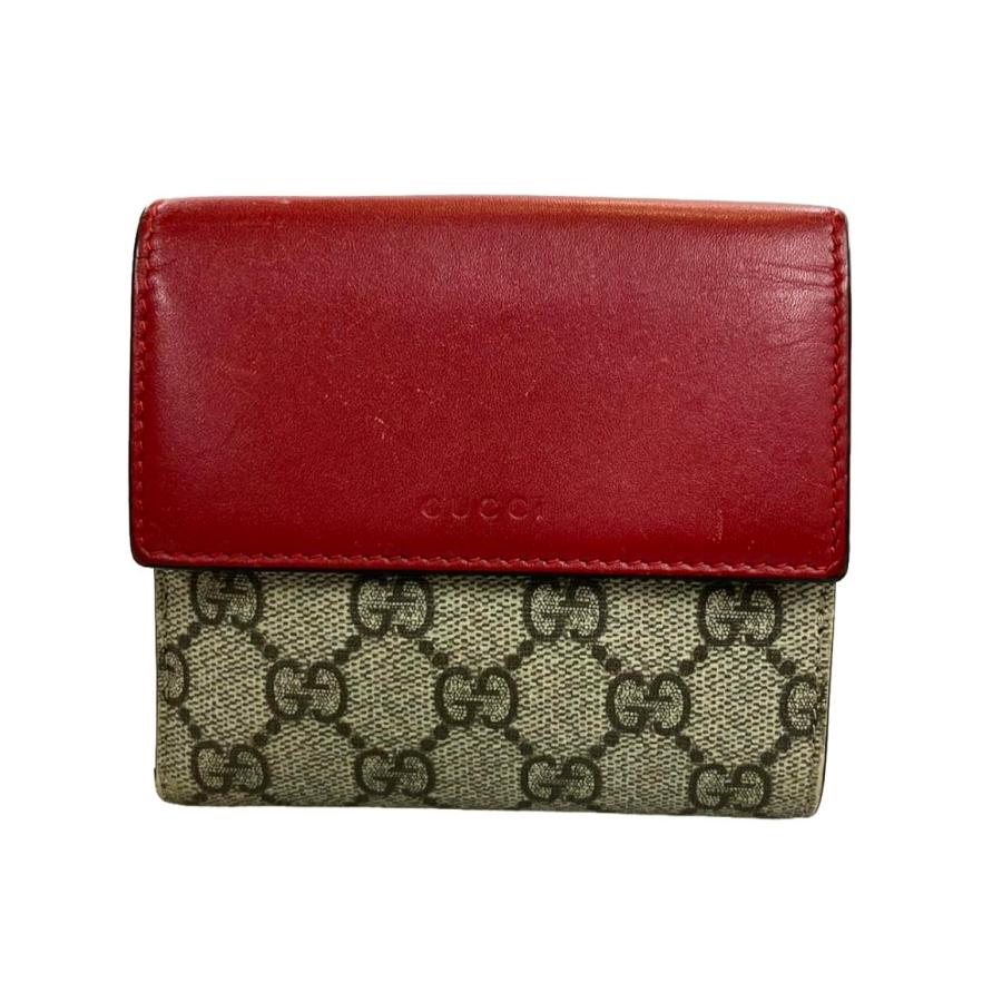 グッチ ダブルホック 二つ折り財布 GGスプリーム 410104 2184