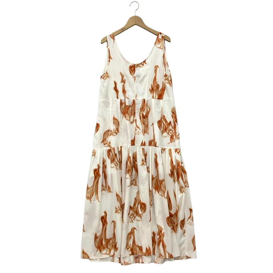 René 花柄 ノースリーブ ひざ丈ワンピース 38 美品 アイレネ ノースリーブワンピース 花柄 レディース SIZE 36 (XS