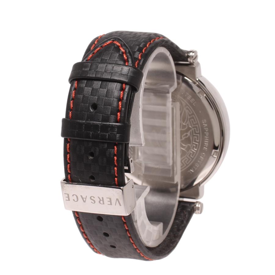 美品 ヴェルサーチ 腕時計 VFG 051484320138 クオーツ ブラック メンズ VERSACE 美品 ヴェルサーチ 腕時計 クオーツ ブラック VFG 051484320138 メンズ