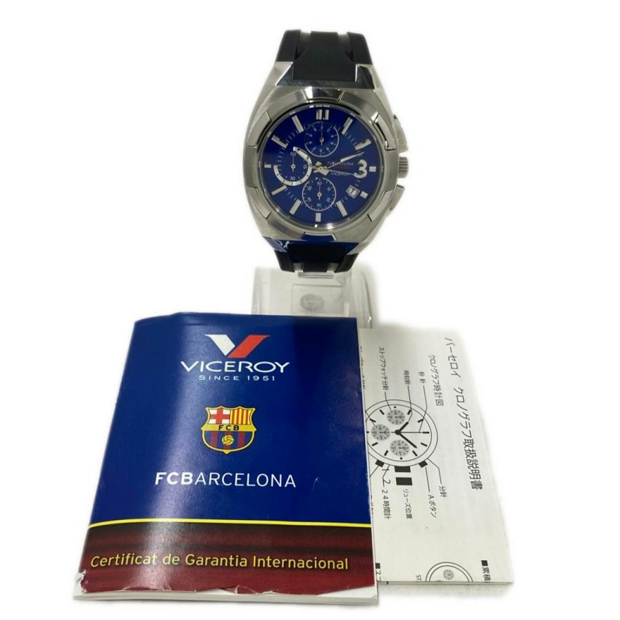 バーセロイ 腕時計 FCバルセロナ クオーツ ブルー メンズ VICEROY 中古