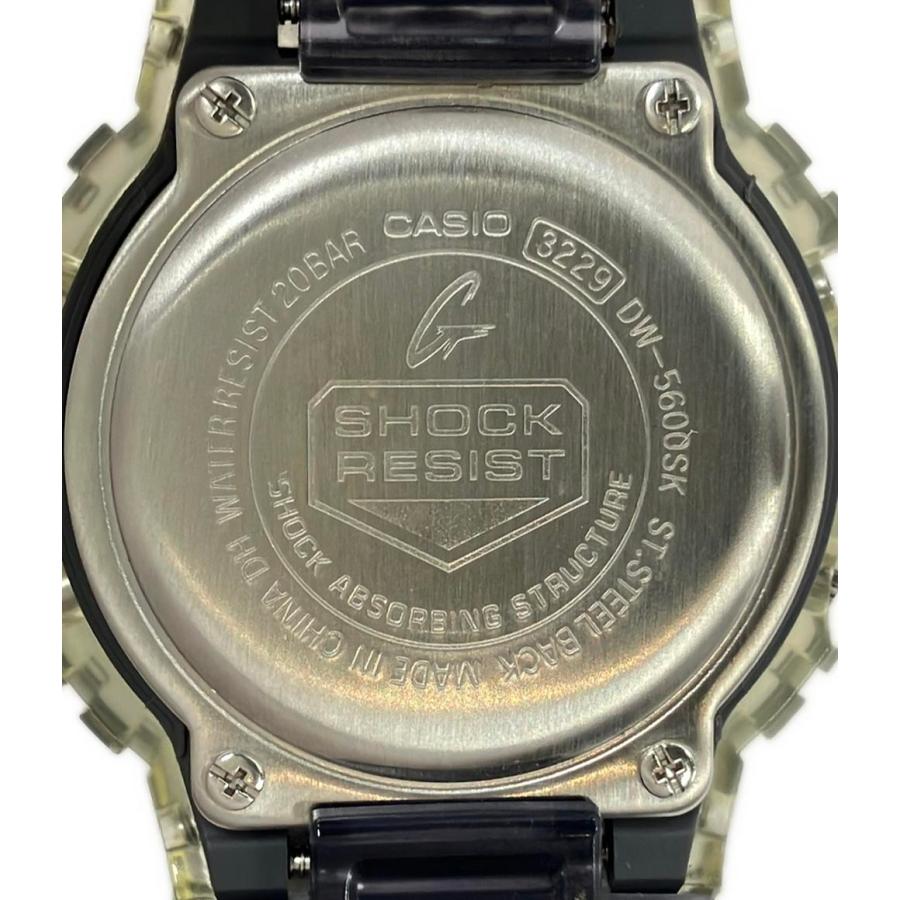 美品 カシオ 腕時計 スケルトン G-SHOCK クオーツ DW-5600SK メンズ