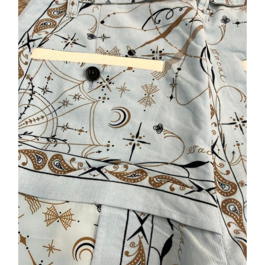 美品 サカイ ドクター ウー ロングパンツ バンダナプリント