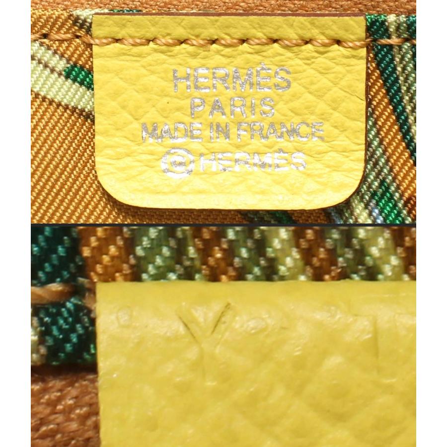エルメス ラウンドファスナー長財布 Y刻印 シルバー金具 シルクイン 