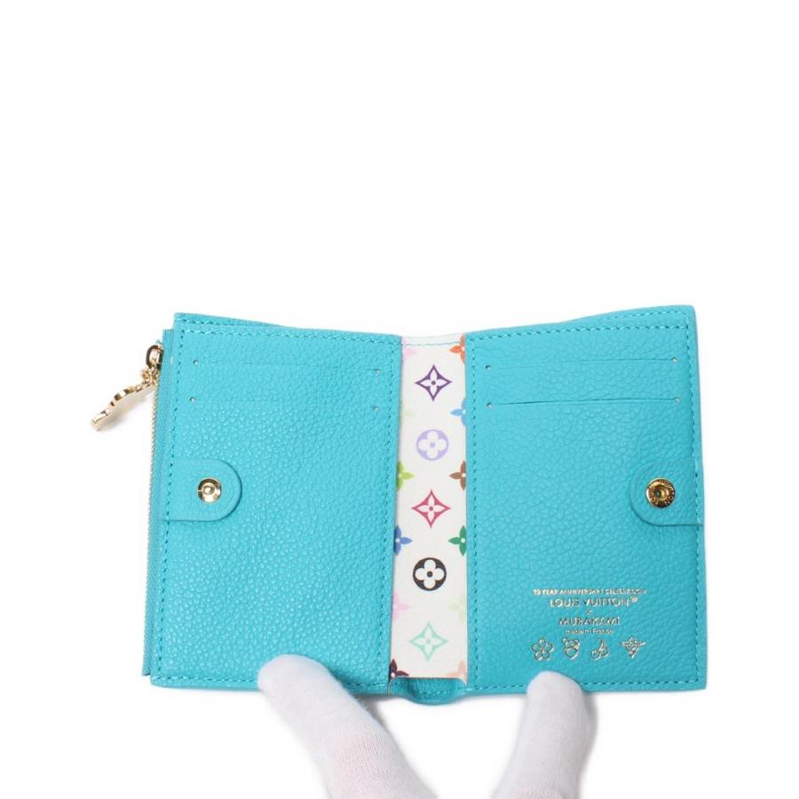 美品 ルイヴィトン 二つ折り財布 LV×TM LV 村上隆コラボ