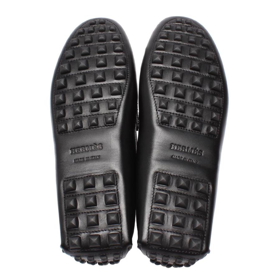 美品 エルメス モカシンローファー ドライビングシューズ シルバー金具